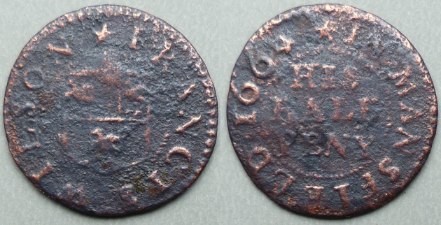Mansfield, Francis Wilson 1664 halfpenny